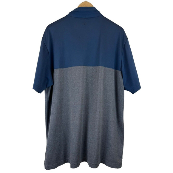 Travis Mathew Polo Shirt Men's XXL Blue Short Sleeve Golf Preppy Soft Stripe - Picture 5 of 5